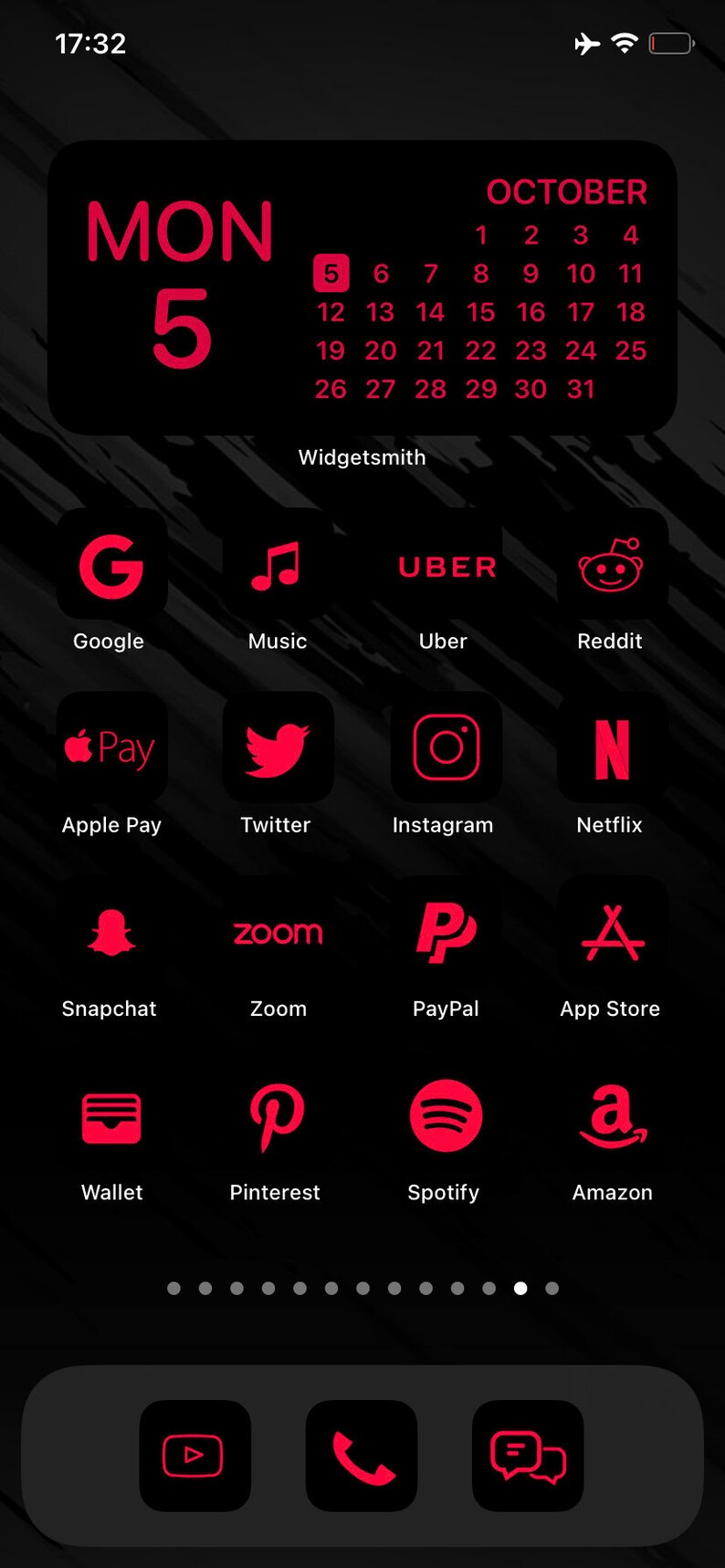 Red and black app icons photos Idea
