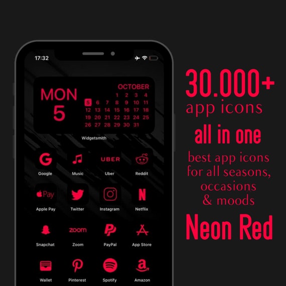 30 000 Ios 14 App Icons Red Black App Covers Custom Your Etsy 30 000 Ios 14 App Icons Red Black App Covers Custom Your Etsy