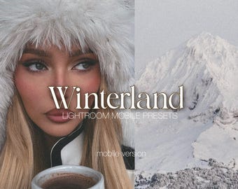 16 Lightroom Prestes Mobile Winter | Fuji Film, Ästhetik, Schnee, Outdoor, Indoor, Analog, Blogger Presets Instagram Influencer Filter 35 mm