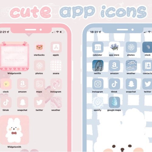 3000 App Icons Cute Pastel Pink Light Blue Yellow Kawaii - Etsy ...