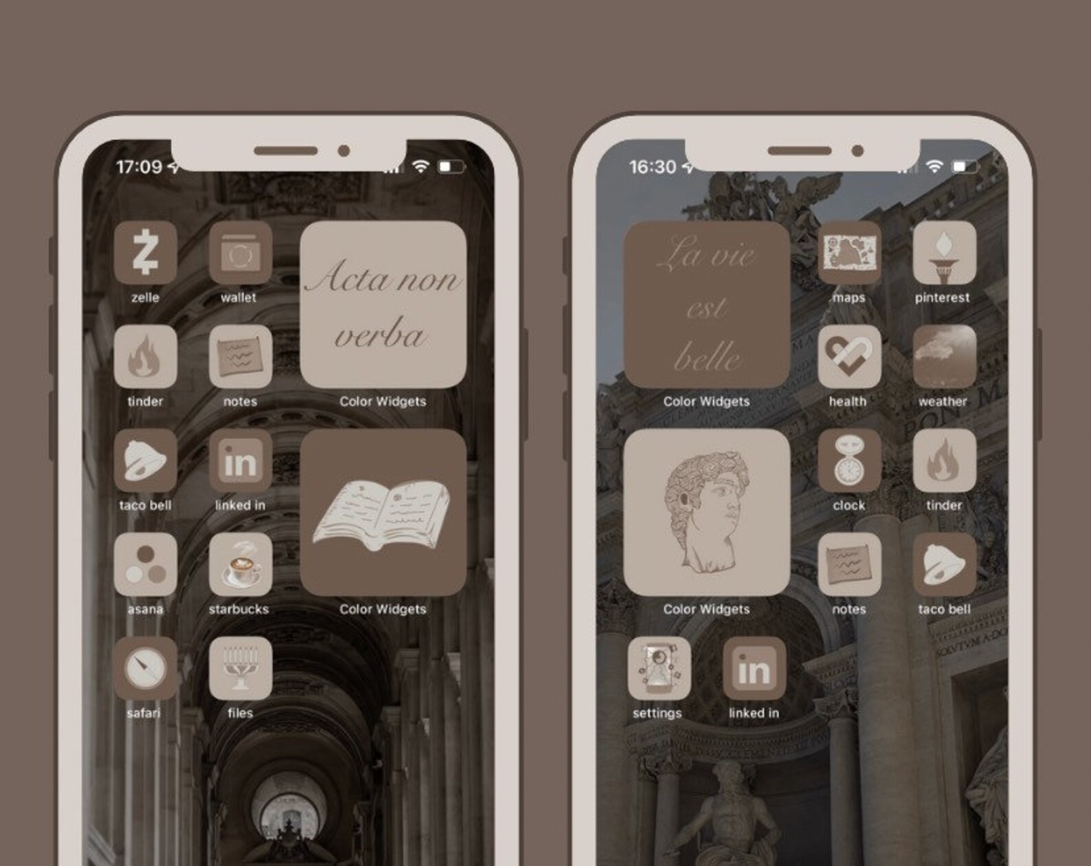 Light Academia App Icons Beige Brown Fall Neutral Etsy