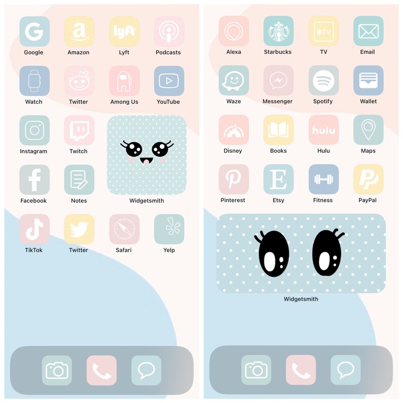 160 App Icons Kawaii iOS 14 Aesthetic Pastel Cute Pink Etsy