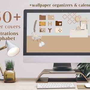 Folder Icons Coffee Lovers | Covers, Brown, Beige, Neutral, Fall, Autumn , Minimal, Cozy | Desktop Organizer, Cumputer, Mac, MacBook Folders