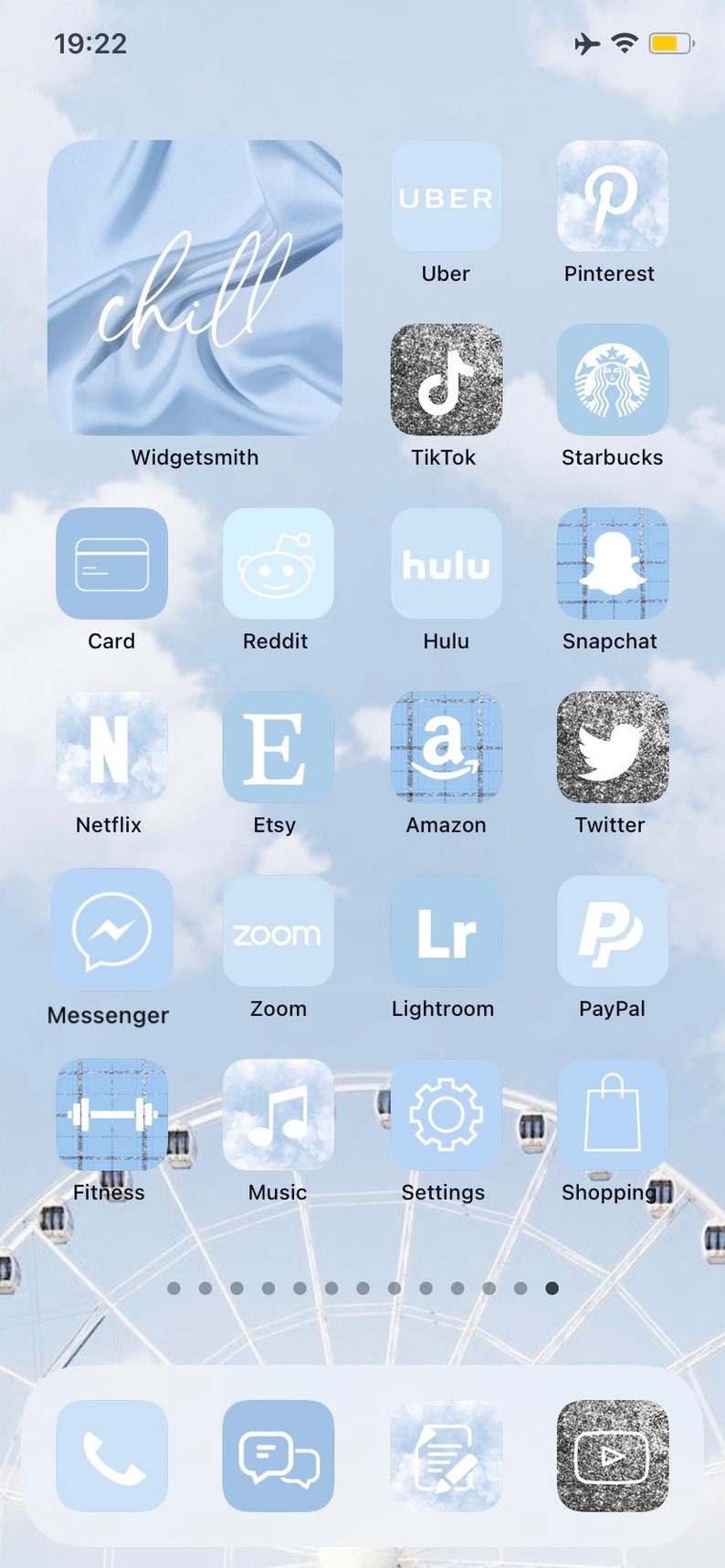30 000 Ios 14 App Icons Sky Blue Widget With Words Aesthetic App Covers Customize Your Iphone Home Screen Drawing Illustration Art Collectibles Lifepharmafze Com