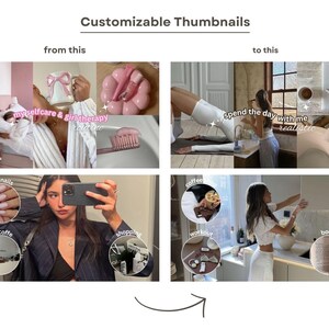 May include: A collage of images showing different aspects of a day, including self-care, coffee, shopping, working out, and reading. The text "my selfcare & girl therapy" is visible in the top left image. The text "spend the day with me realistic" is visible in the top right image.