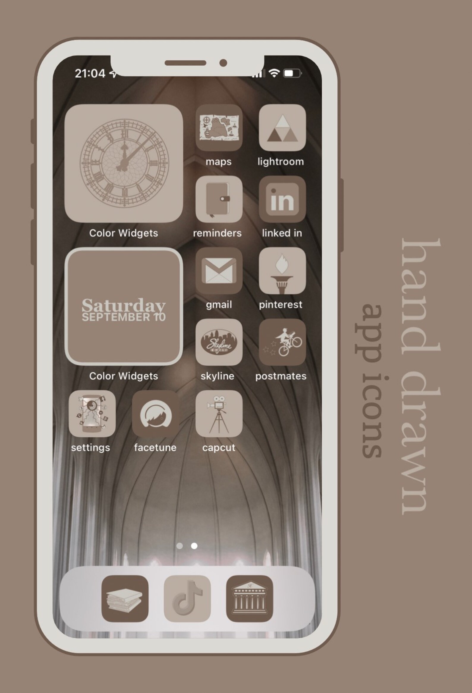Light Academia App Icons Beige Brown Fall Neutral Etsy