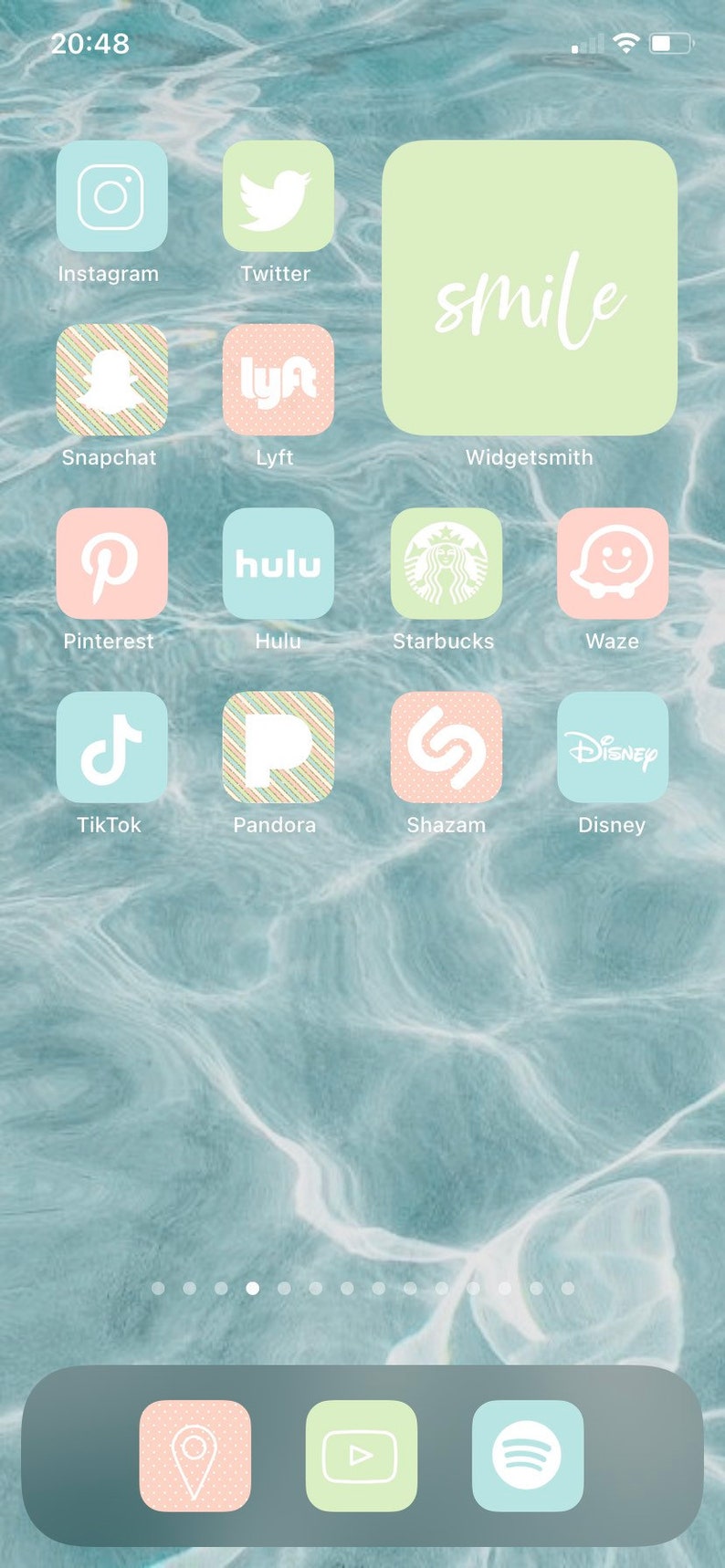 70 iOS 14 App Icons Pastel Soft Pink Blue Green Mint | Etsy