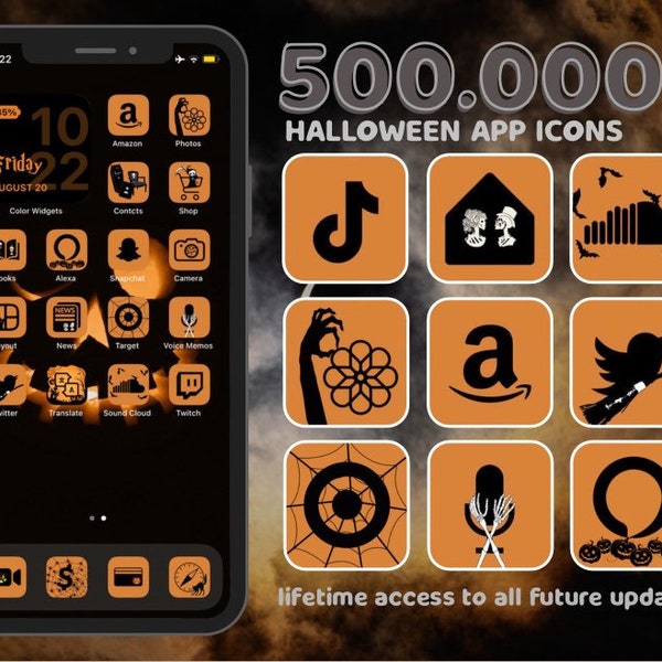 Wallpaper Icons iPhone Witch Etsy