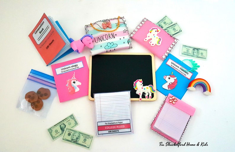 Doll School Supplies Miniature School Supplies Girls Gift Etsy