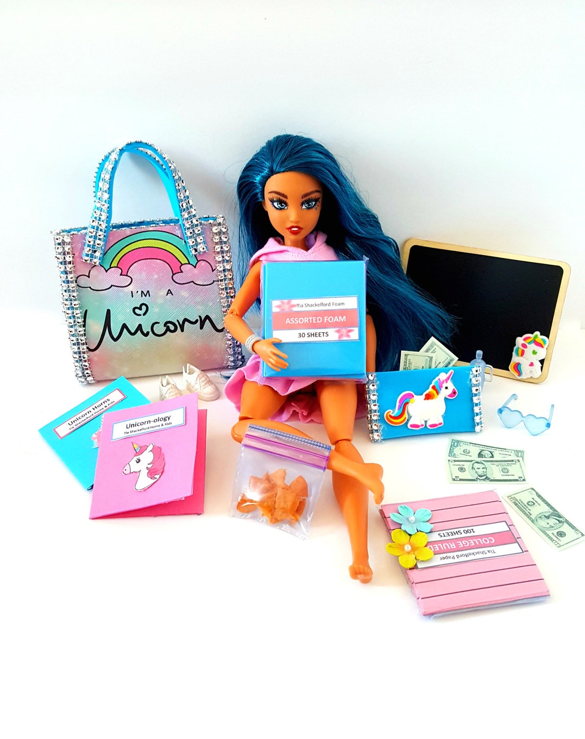 Miniature School Supplies Miniature Notepad Doll School - Etsy