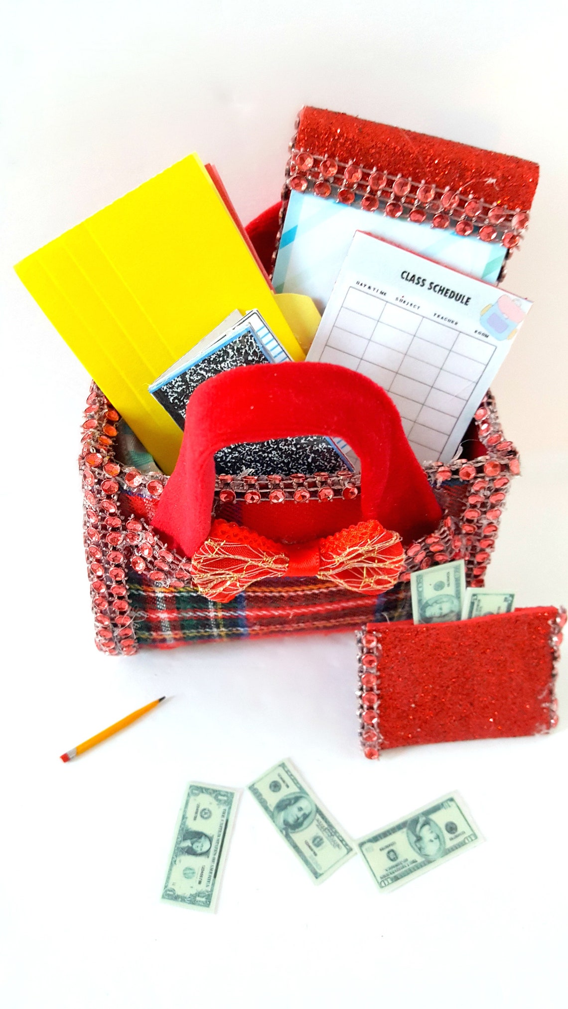 Doll School Supplies Miniature School Supplies Dollhouse Etsy