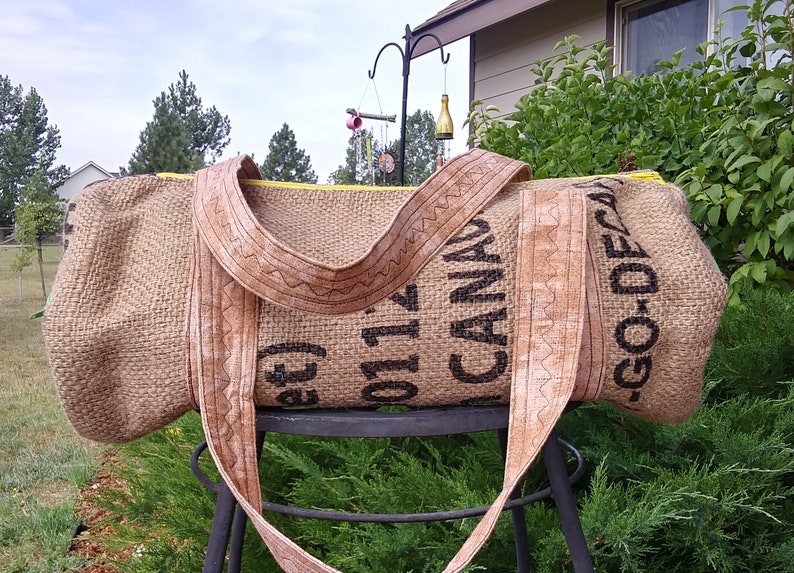 Coffee sack duffel purse
