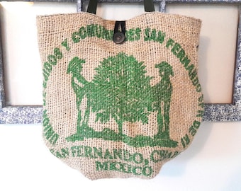 Large two handled bag, Mexico coffee sack novelty bag