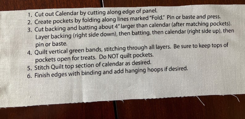 Easy Sew Advent Calendar Panel by Nutex - Etsy