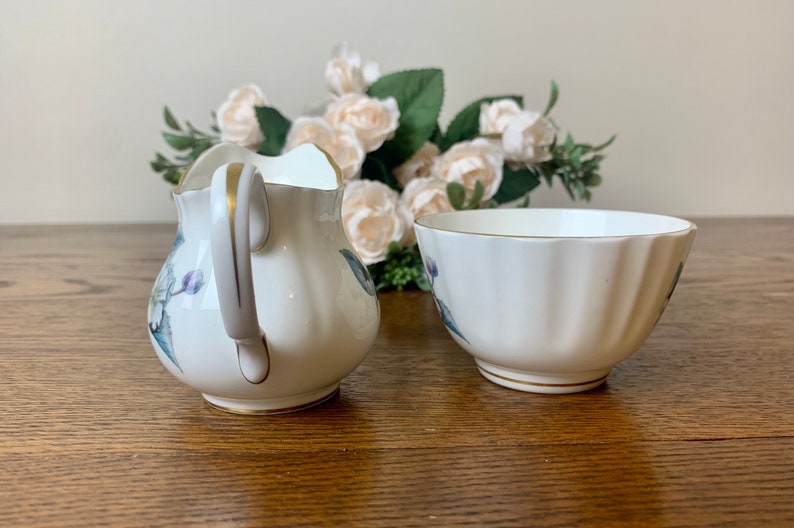 Vintage Royal Worcester Bone China Sugar and Creamer Pair With Etsy