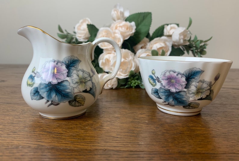Vintage Royal Worcester Bone China Sugar and Creamer Pair With Etsy