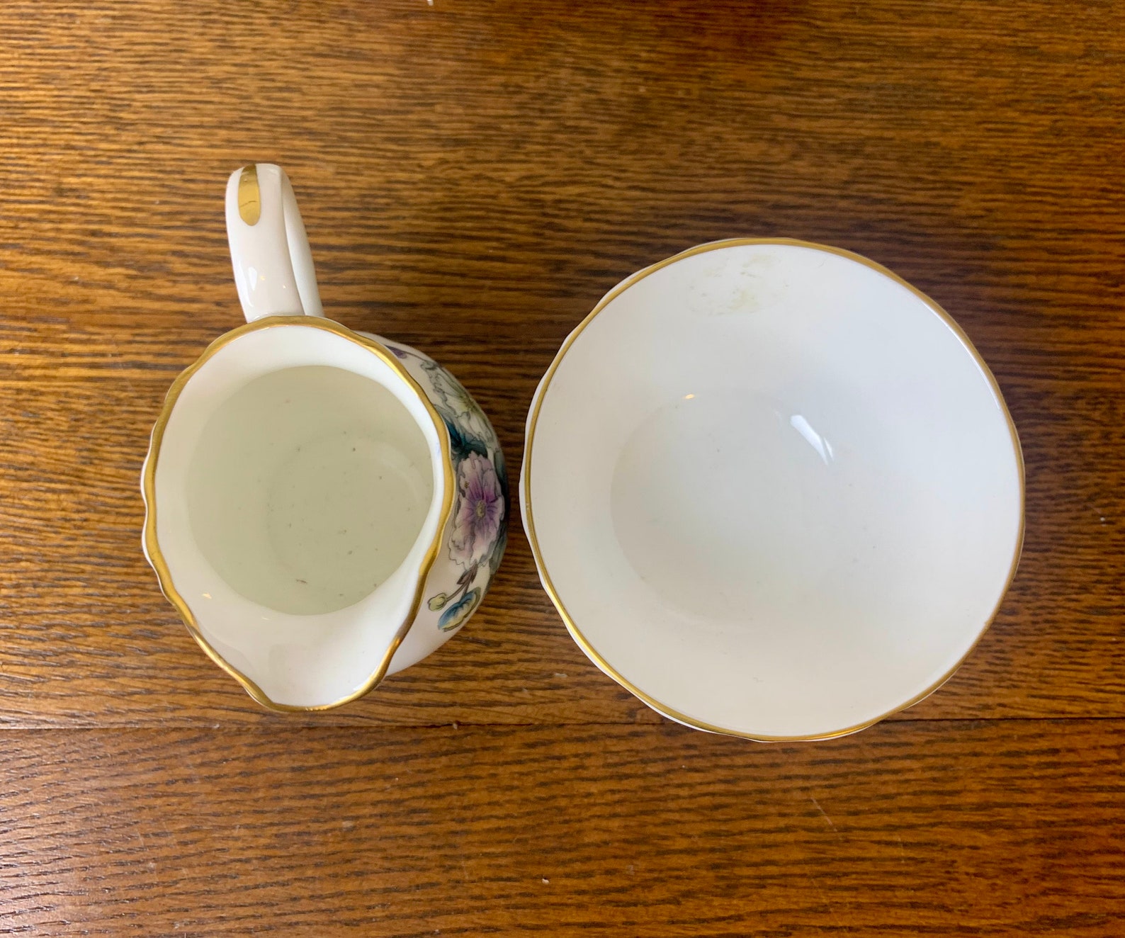 Vintage Royal Worcester Bone China Sugar and Creamer Pair With Etsy