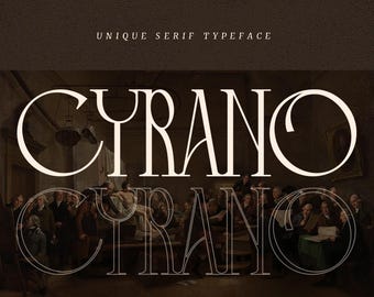 Cyrano Retro Serif Font: Vintage Display for Cricut, Branding (OTF, TTF, WOFF)