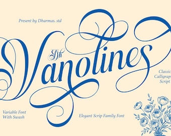 Elegant Calligraphy Script Font: Wedding Invitation & Luxury Branding