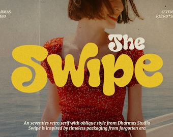 Swipe Retro Font: 70s Groovy Serif (OTF, TTF)