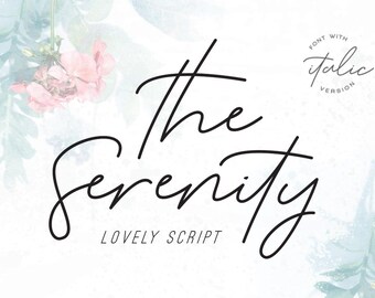 The Serenity Calligraphy Font: Handwritten Swash Font