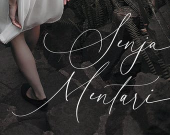 Senja Mentari Calligraphy Font: Swash Font for Wedding & Digital Planner