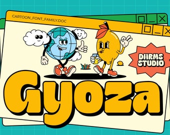 Gyoza Retro Serif Font: Groovy Logo Font