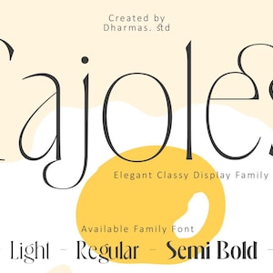 Cajoles - Serif élégant, police Canva, police Cricut, police Silhouette, police de mariage, police de logo, police Boho, police de marque, police pour Cricut