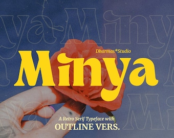 Minya Retro Font: Modern Serif for Cricut, Canva, Procreate