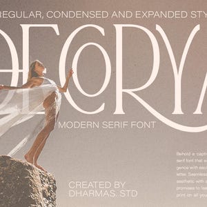 Decorya - Modern Serif Font, Vintage Font, Elegant Font, Minimalist Font, Luxury Font, Wedding Font, Branding Font