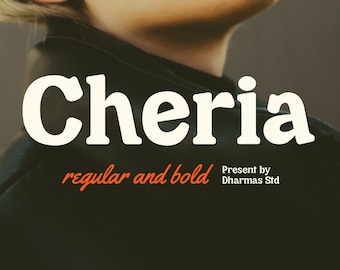 Cheria Font: Modern Retro Serif, Canva & Cricut Font