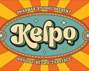 Kelpo Retro Cartoon Font: Groovy Display Typeface