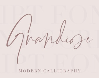 Grandiose Signature Font: Elegant Handwritten Typeface