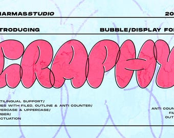 Bubble Graffiti Font: Graphy Display Font (OTF, TTF, WOFF/WOFF2)
