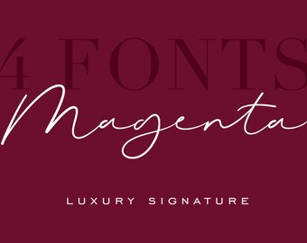 Magenta Calligraphy Font: Swash Lettering for Wedding & Procreate