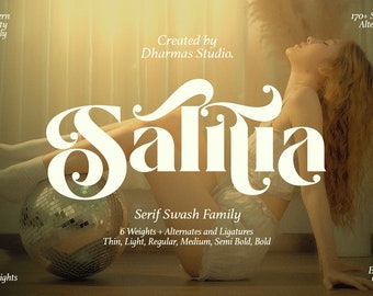 Salitia Elegant Serif Font: Retro Boho Wedding Font