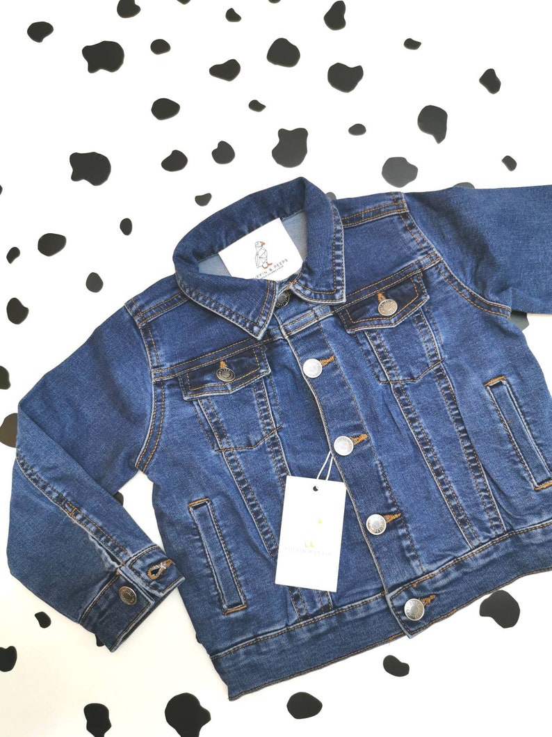 personalised childrens denim jacket