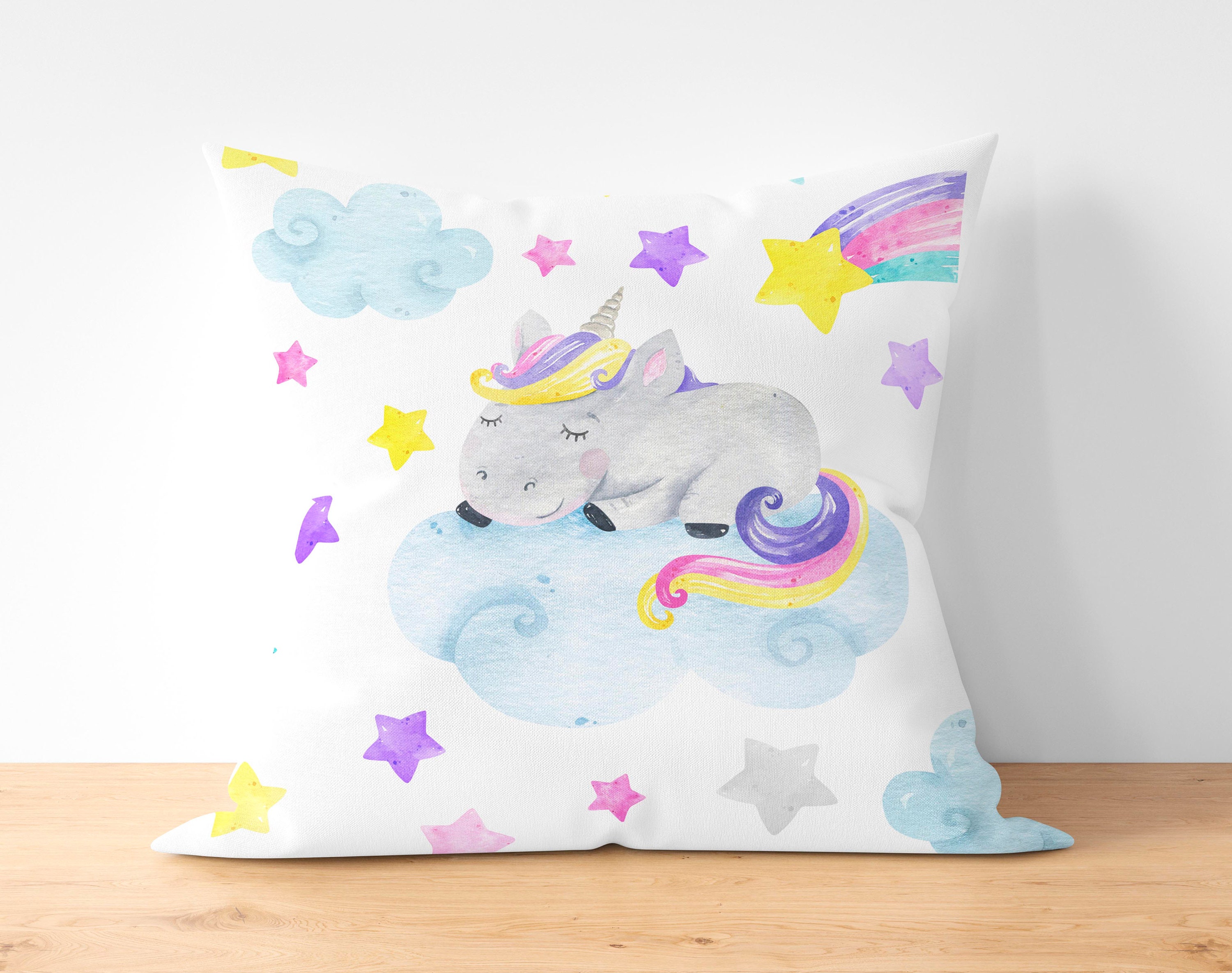 Aquarell lustige Einhörner Clipart. Einhorn Kopf ...