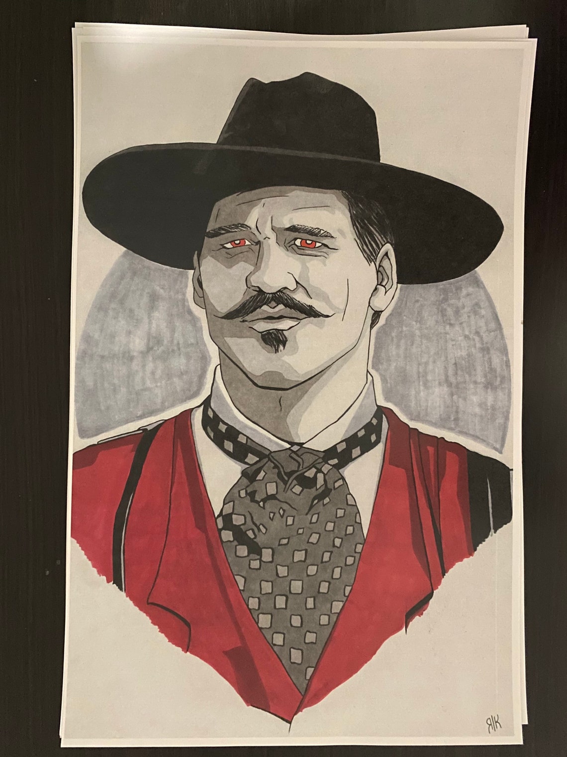 Doc Holliday Tombstone 11x17 Art Print Etsy