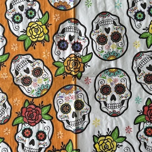 Individual Napkin ~ Dia de Muertos Sugar Skulls