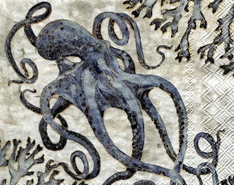 Individual Napkin ~ Octopus