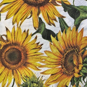 Individual Napkin ~ Sunflowers 2