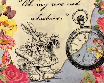 Individual Napkin ~ Alice in Wonderland