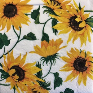 Individual Napkin ~ Sunflowers 1