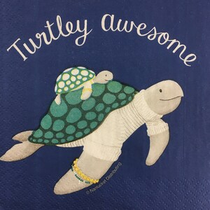 Individuelle Serviette ~ Schildkröte und Hai