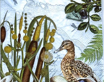 Individual  Napkin ~ Ducks & Geese