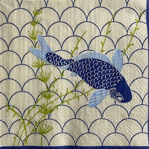 Individuelle Serviette ~ Fisch & Algen