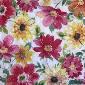 Individual Napkins ~ Flowers