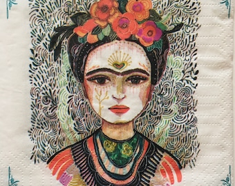 Individual Napkin ~ Whimsical Frida (2 sizes)