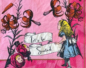 Individuelle Serviette ~ Alice im Wunderland (Let’s Be Glassed)